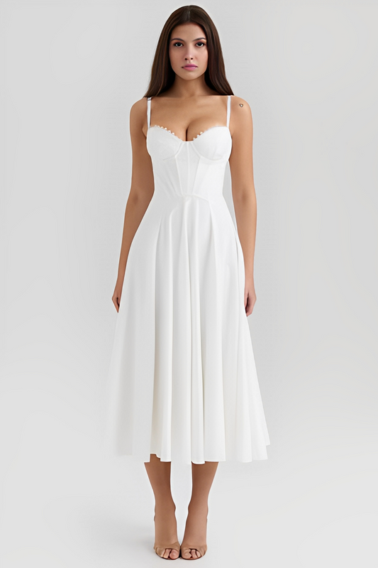 Vestido Midi Con Bustier Vitoriana